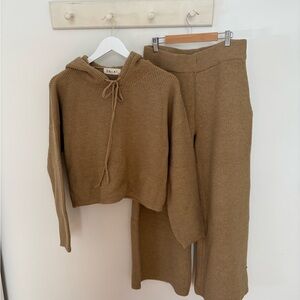 PO.AI Women's Tan Sweater Set